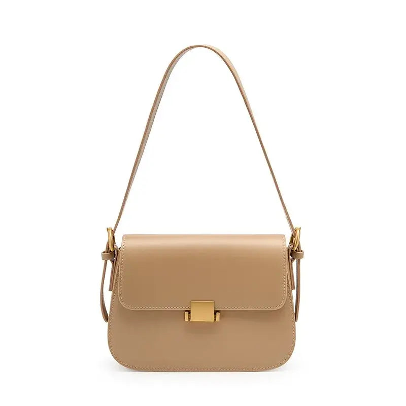 Bolso de hombro beige minimalista para mujer – Modelo Marcele