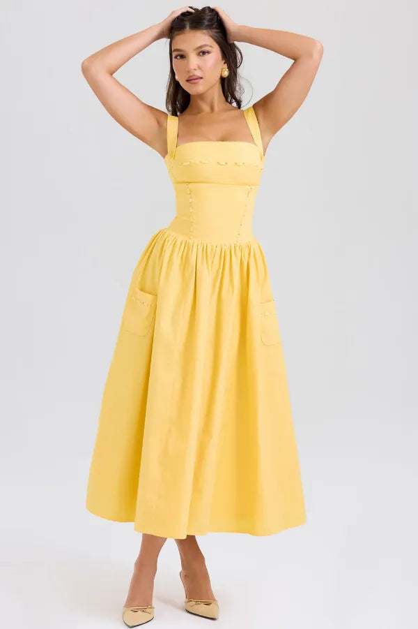 vestidos vestido midi vestido elegante vestido casual
Veliara store Veliara moldeadores shein vestidos vestido amarillo vestido bolsillos