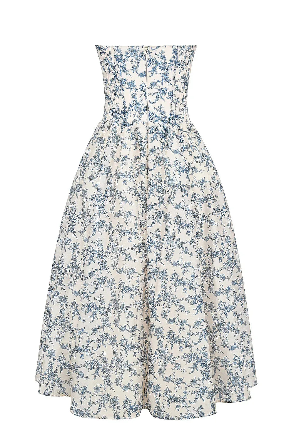 Modelo usando el Vestido Midi Floral Estefhanie
