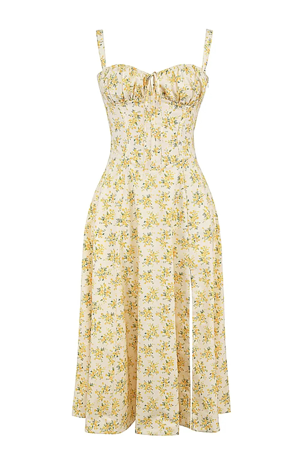 Vestido Midi Attracione Floral - Moldea la Cintura
