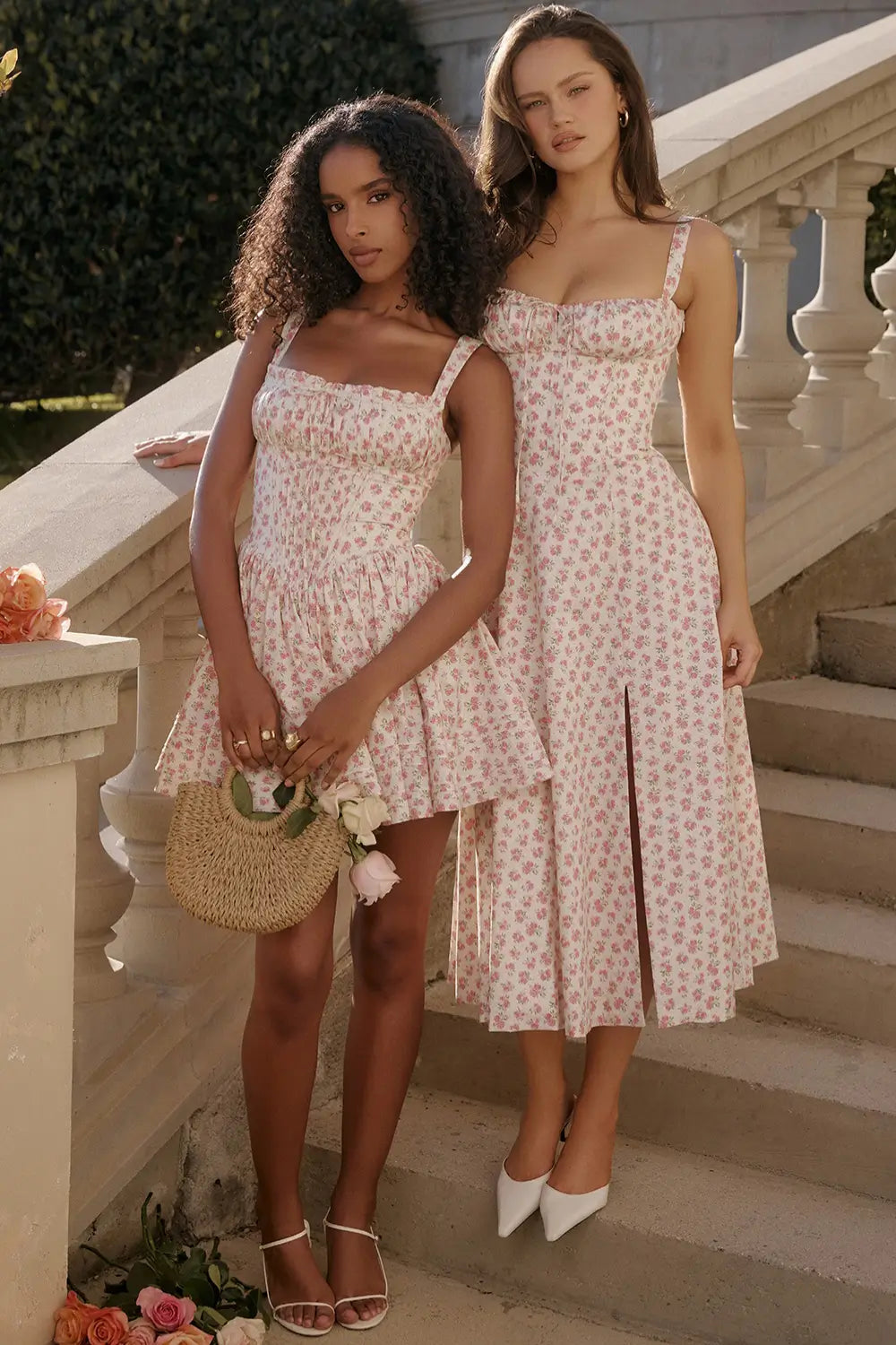 Vestido Midi Attracione Floral - Moldea la Cintura