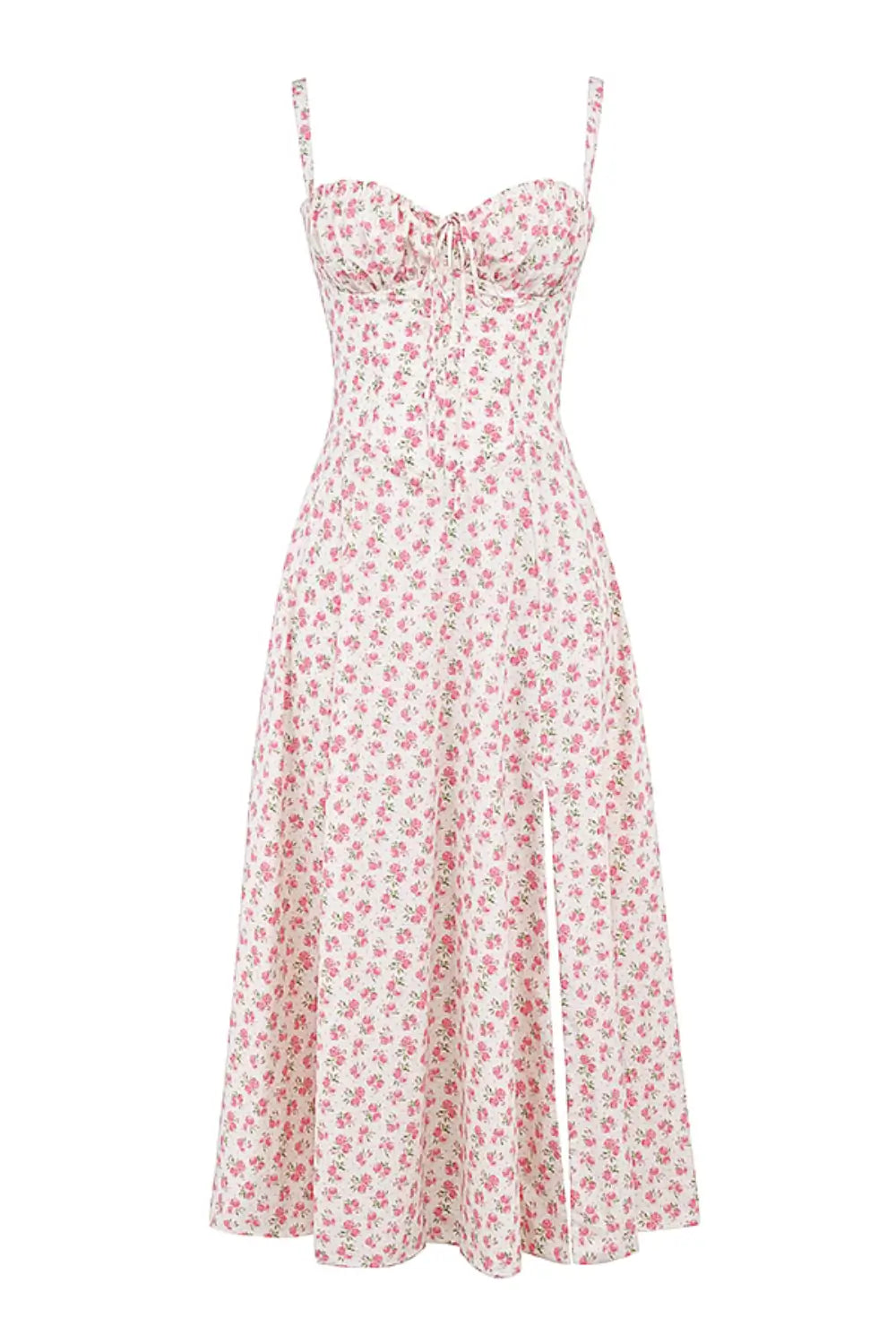 Vestido Midi Attracione Floral - Moldea la Cintura