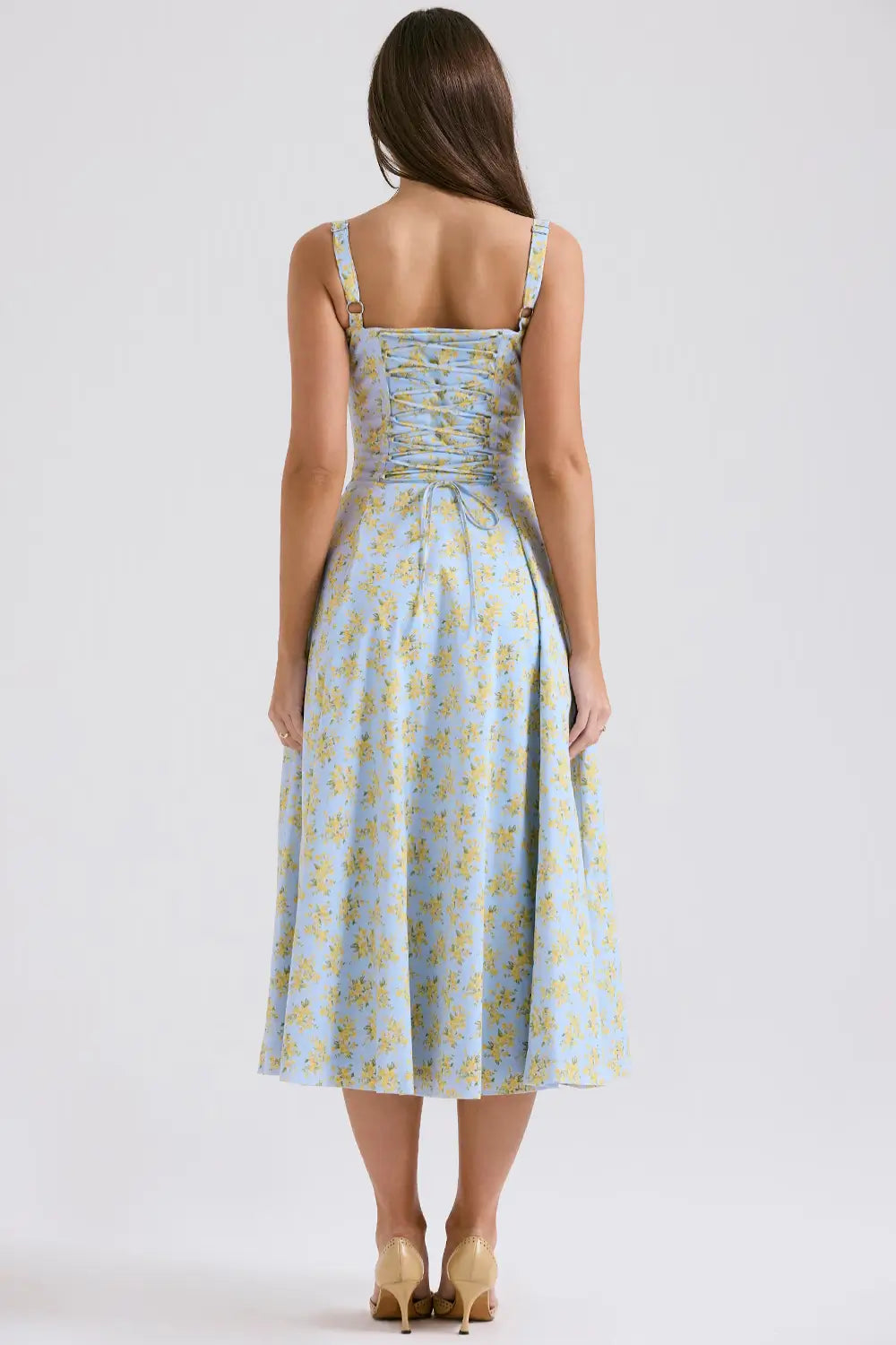Vestido Midi Attracione Floral - Moldea la Cintura