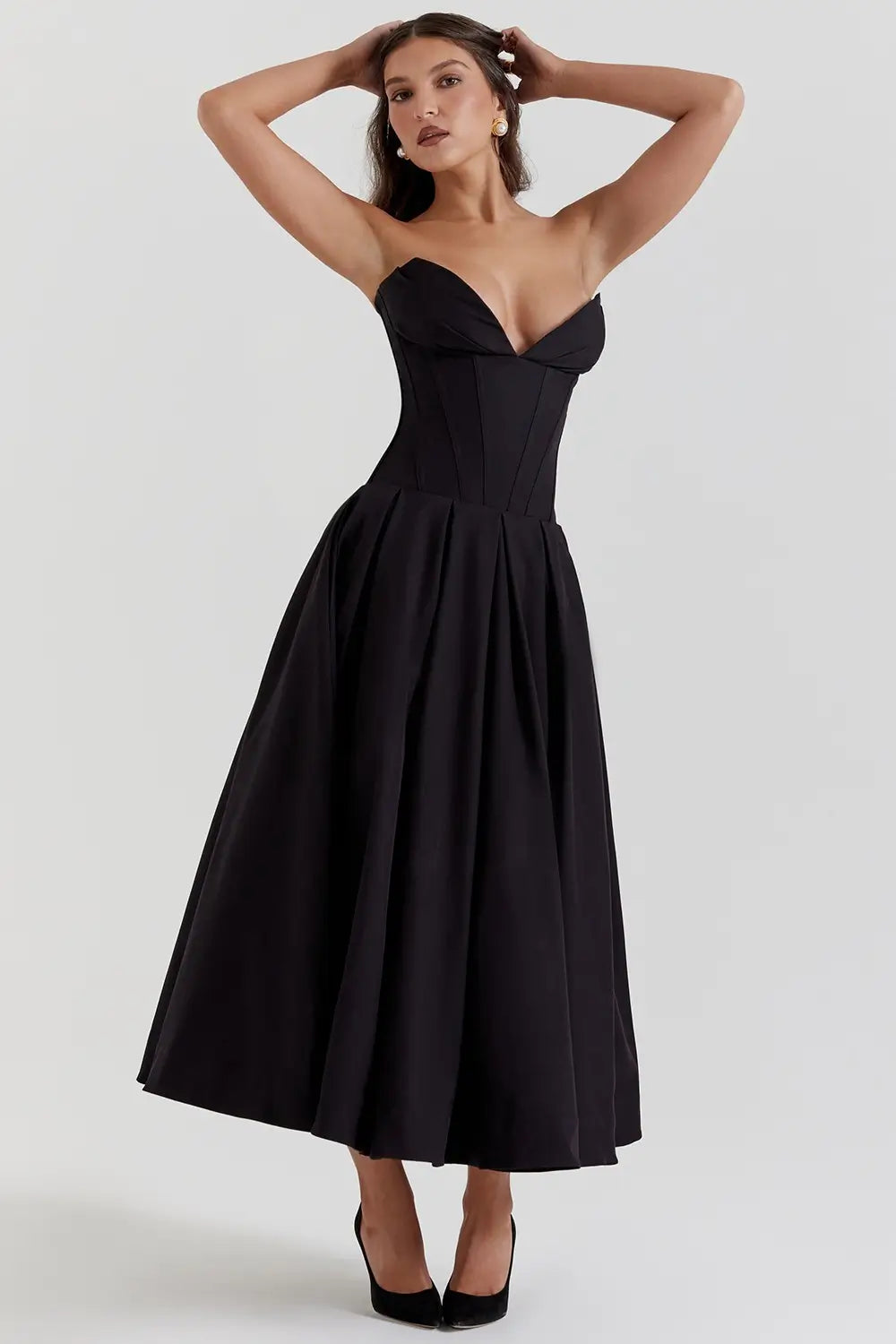 Vestido Midi Corset Modelo Evelyn