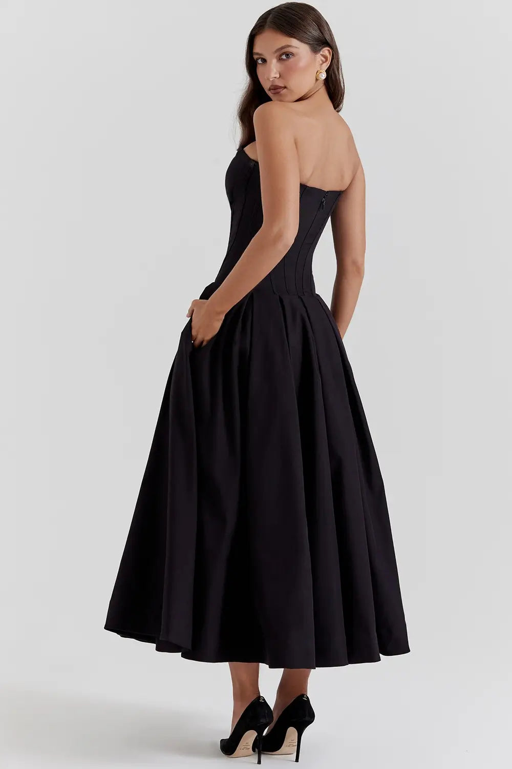 Vestido Midi Corset Modelo Evelyn