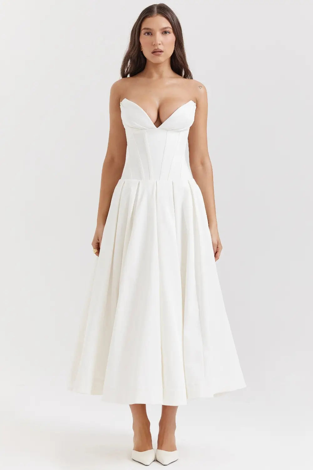 Vestido Midi Corset Modelo Evelyn