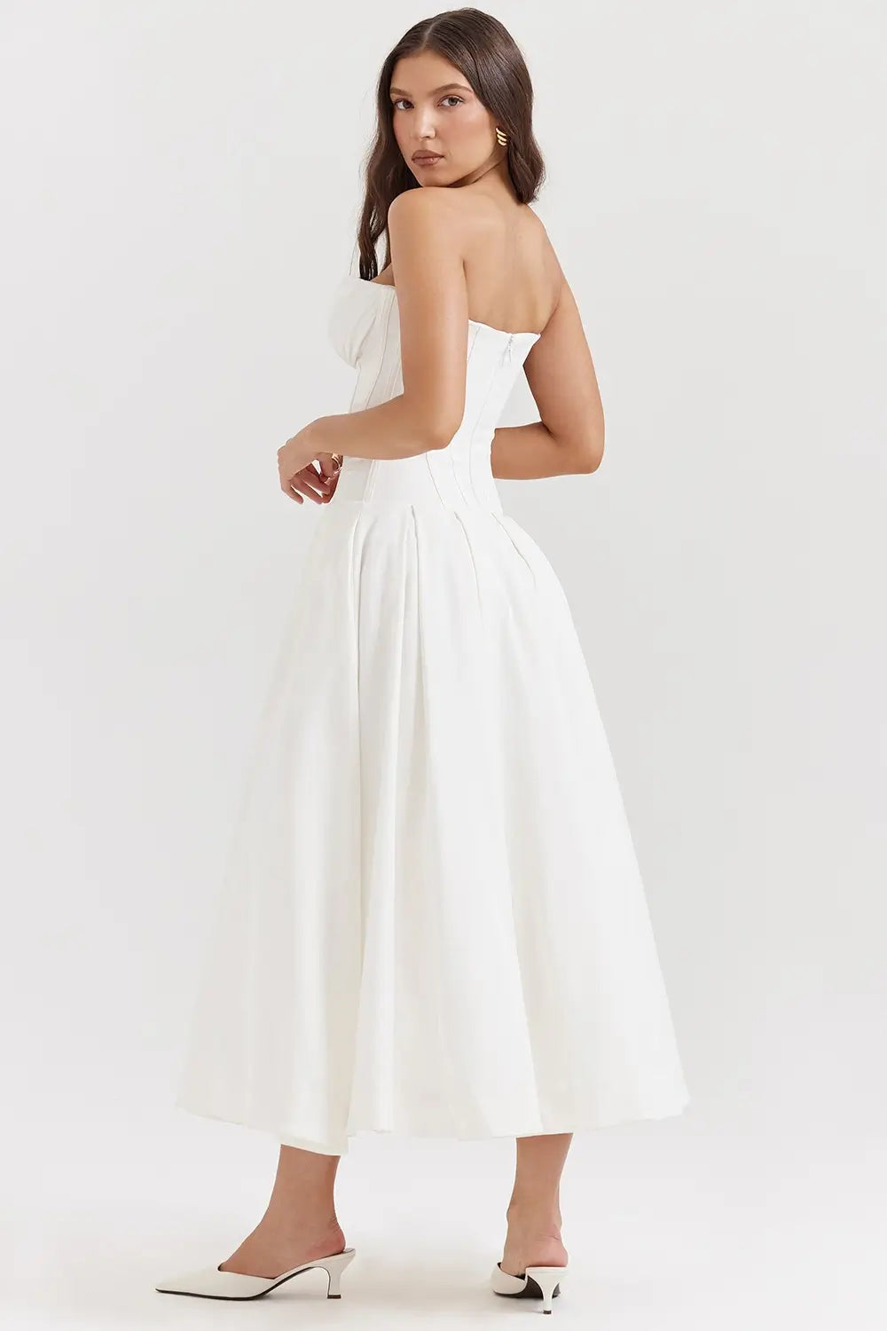 Vestido Midi Corset Modelo Evelyn