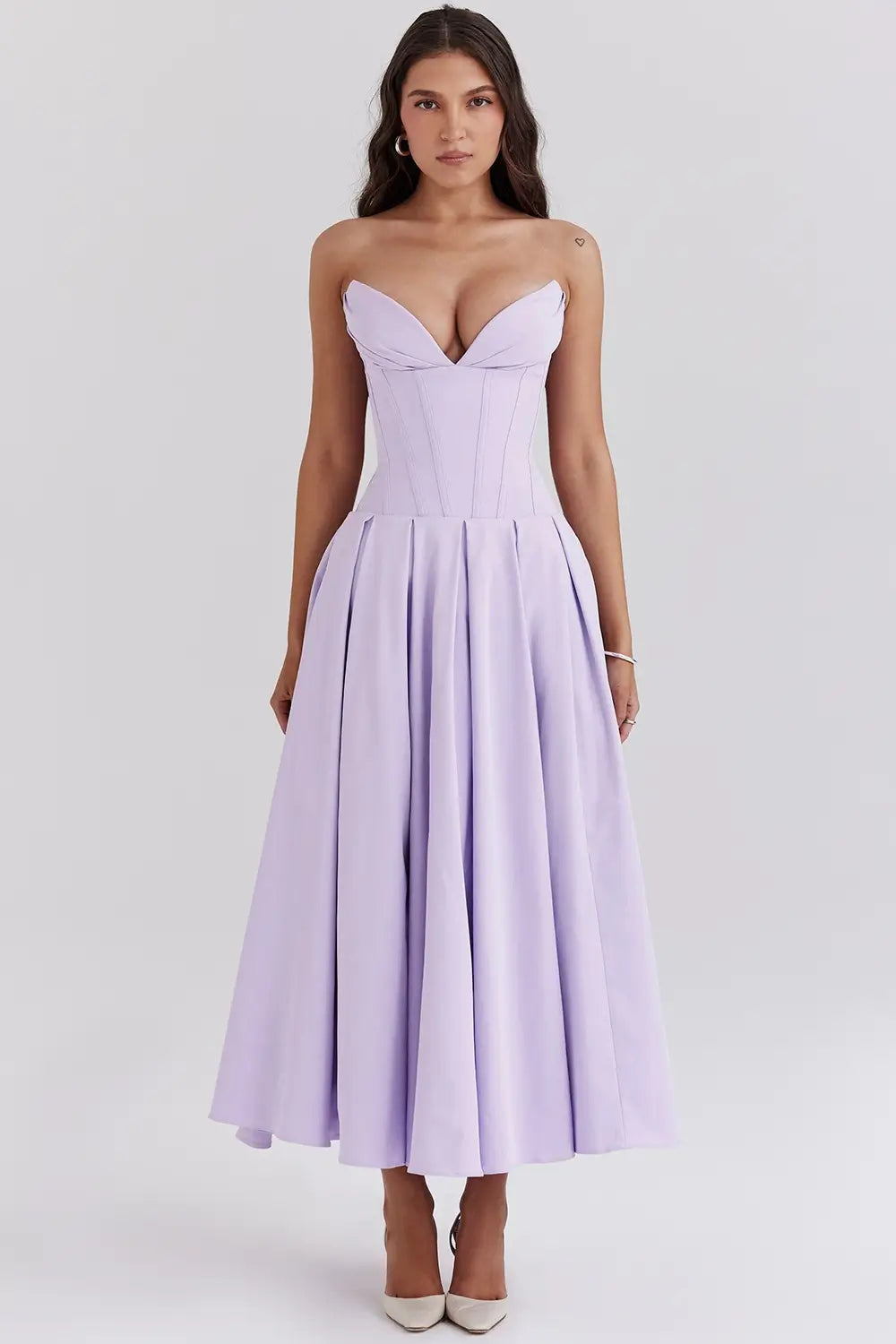Vestido Midi Corset Modelo Evelyn