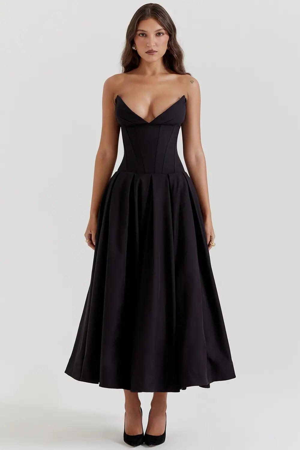 Vestido Midi Corset Modelo Evelyn