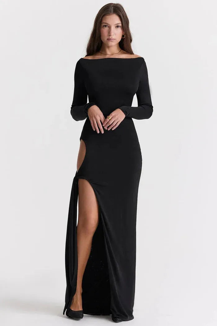 vestidos  vestido largo   vestido elegante  vestido casual
Veliara store Veliara moldeadores shein vestidos vestido negro vestido sexy vestido con abertura  vestido fiesta vestido noche