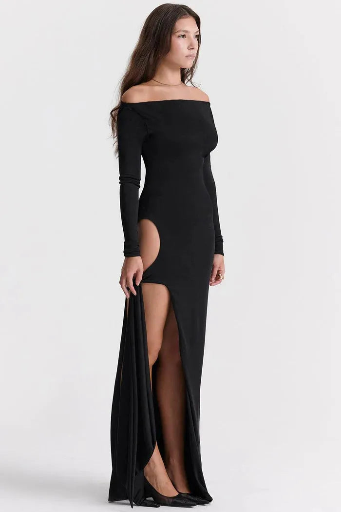 vestidos  vestido largo   vestido elegante  vestido casual
Veliara store Veliara moldeadores shein vestidos vestido negro vestido sexy vestido con abertura  vestido fiesta vestido noche