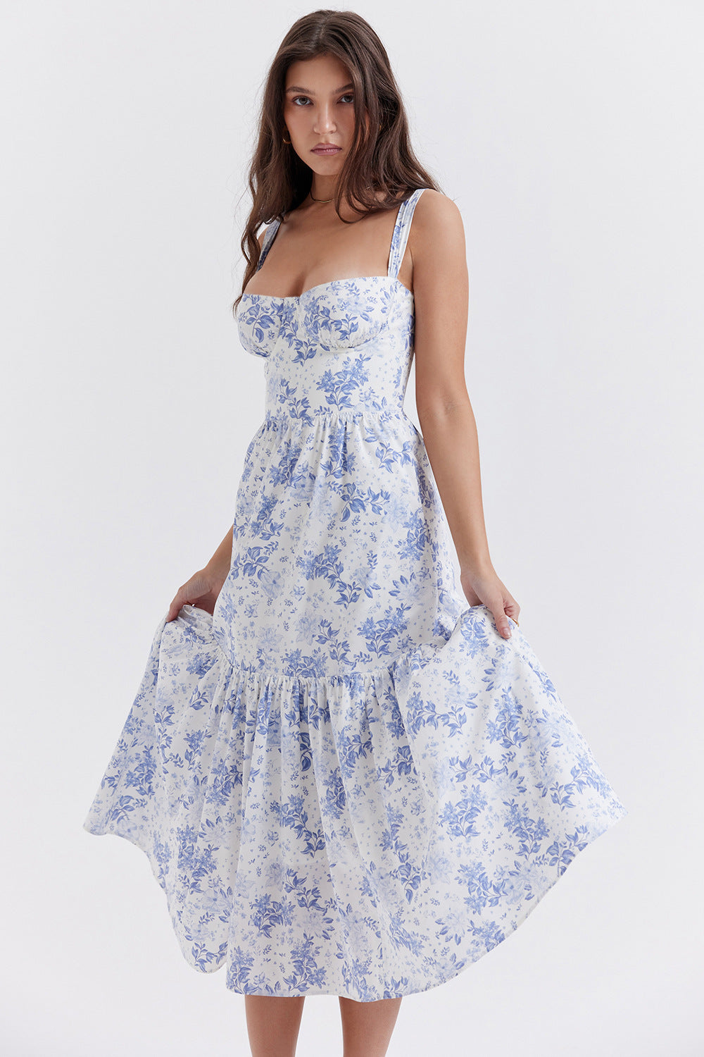 vestidos  vestido mid vestido elegante vestido casual 
Veliara store Veliara moldeadores shein vestidos  vestido fiesta  vestido floral  vestido estilo europeo vestido azul vestido azul claro