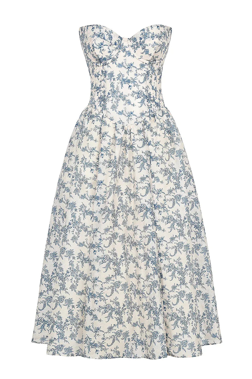 Modelo usando el Vestido Midi Floral Estefhanie